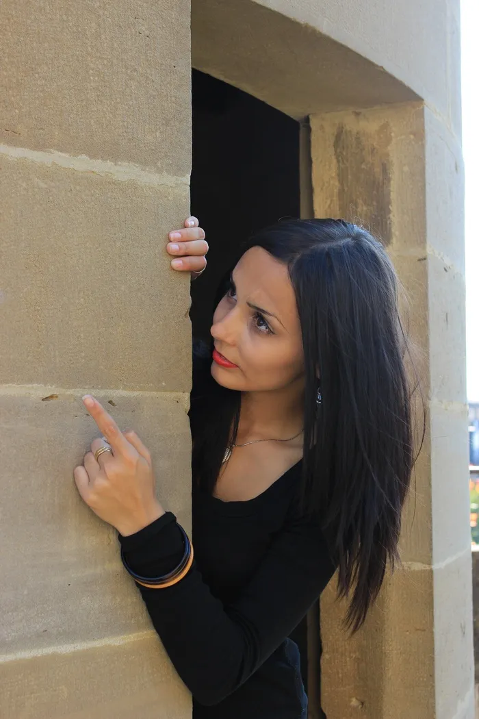 模型，它的目标，女孩，肖像，微笑，快乐