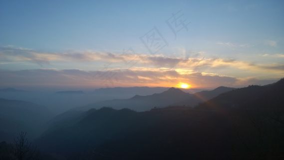 自然，风景，日落