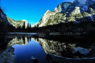 湖泊,山峦,冰雪,江河,风景,优胜美地湖倒影