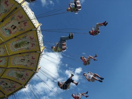 博览会，旋转木马，民间节日，链式旋转木马，骑
