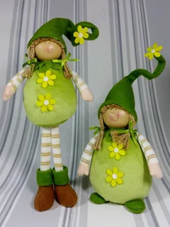 小鬼，绿色，春天，滑稽，可爱