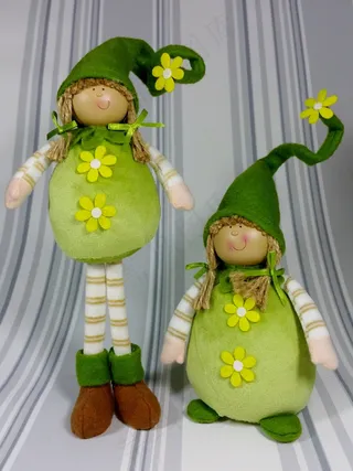 小鬼，绿色，春天，滑稽，可爱