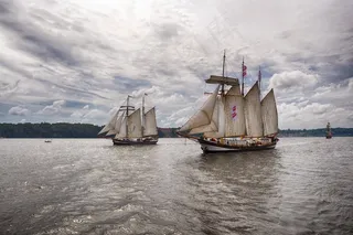 帆船，海上，水，索具，旅行，海岸