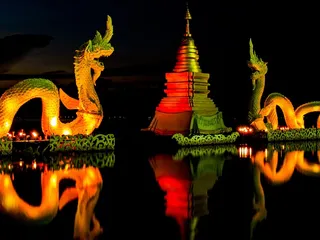 龙，湖，水手，Abendstimmung