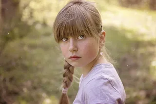 人，人类，儿童，女孩，脸，金发，意见，出