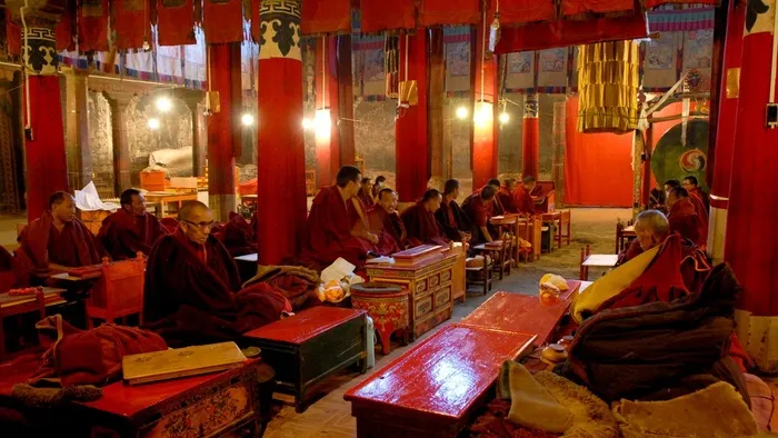 西藏，修道院，江孜，佛教，祷告