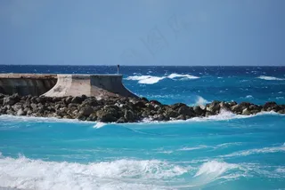 蓝色，海洋，波，泼，加勒比海，巴哈马，沧海