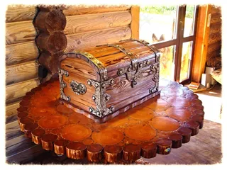 胸部，桌子，树，古董，自然