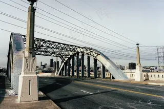 桥梁,街道,江河,轿车,贝雷桥,街桥