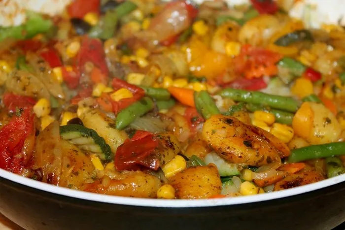 素食主义者，蔬菜，炒，面no，食品，吃，健康