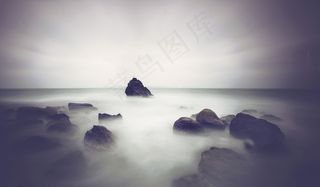 运动，岩石，水，海洋，自然，景观