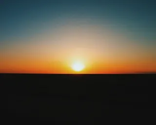 太阳，日落，橙色，发光，晚上，场景，浪漫