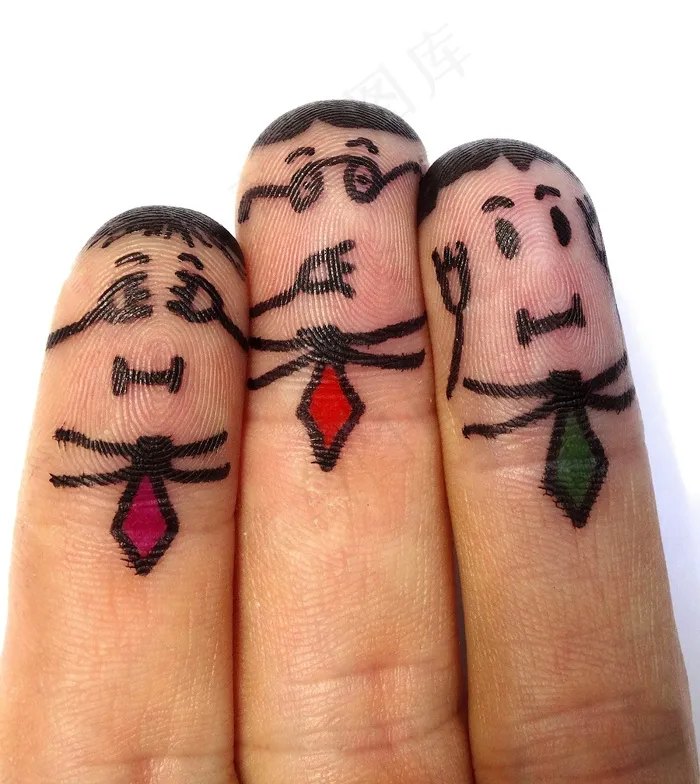 手指男人，听不到，看不到，不说话，手指