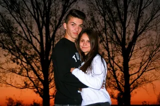 夫妇，爱，日落，红色，浪漫，在晚上，拥抱