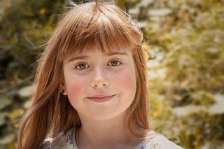 人，人的，女孩，红头，微笑，性质，出，脸