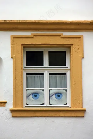 房屋，窗户，眼睛，建筑物