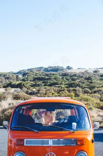 货车，夏季，旅行，老式，大众，大众