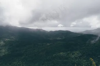 山峦,云雾,天空,风景,树,山脉