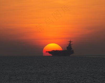 日落，水，海洋，剪影，黄昏，天空