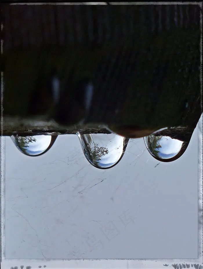 雨滴，反射，宏，性质，水，液体
