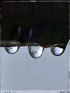 雨滴，反射，宏，性质，水，液体