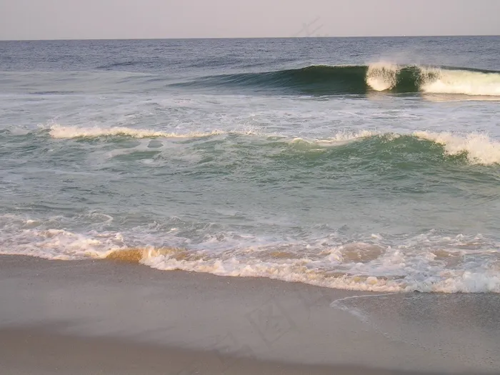 防波堤，浪涌，冲浪，波，海滩，风景，海