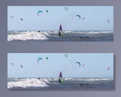 水上运动，风筝，风帆冲浪，海洋，大海，海滩