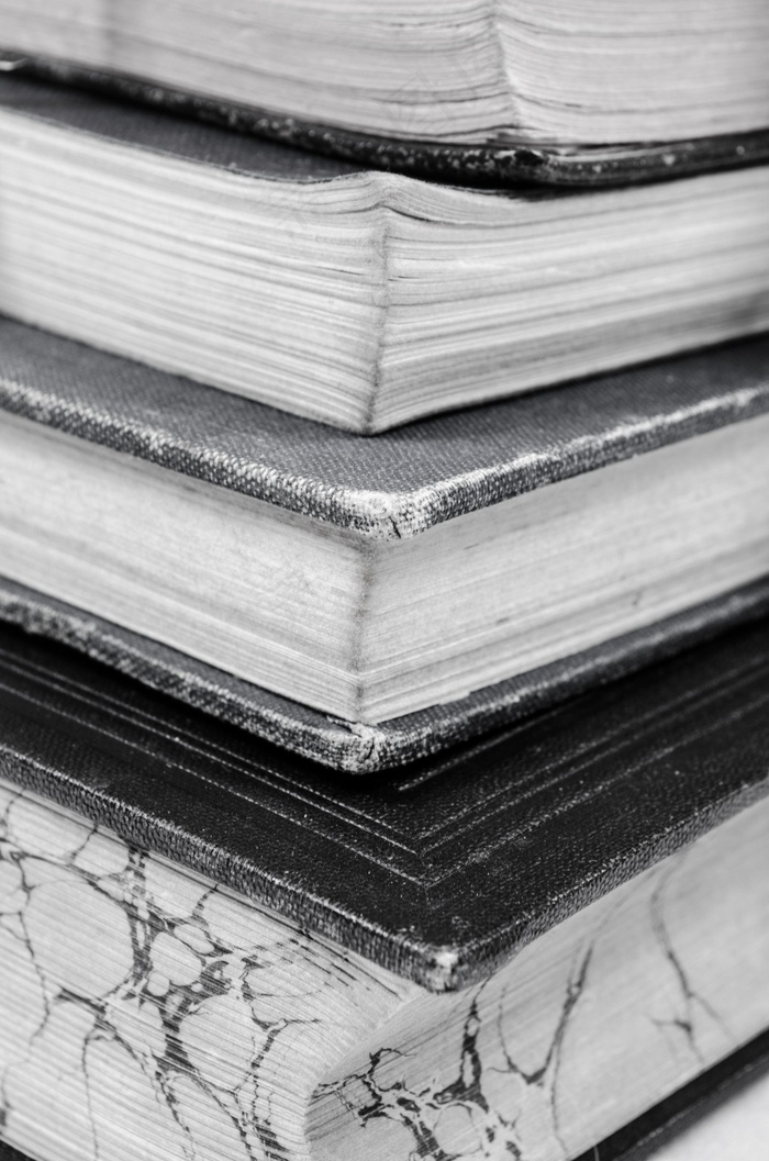 预定，老，桩，堆栈，书架，集合，白色