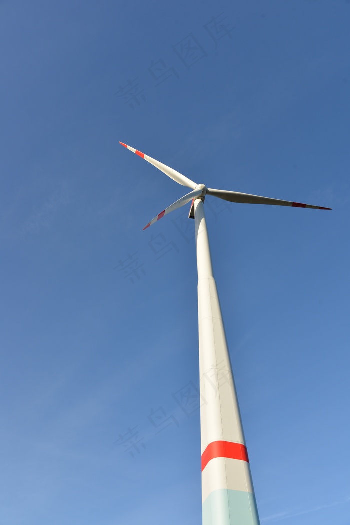 风车，能源，生态能源，风力发电，天空，蓝色