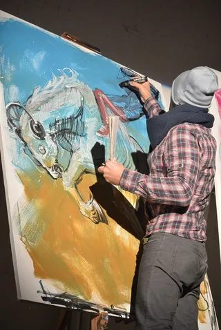 艺术家，艺术，绘画，创造力，帆布