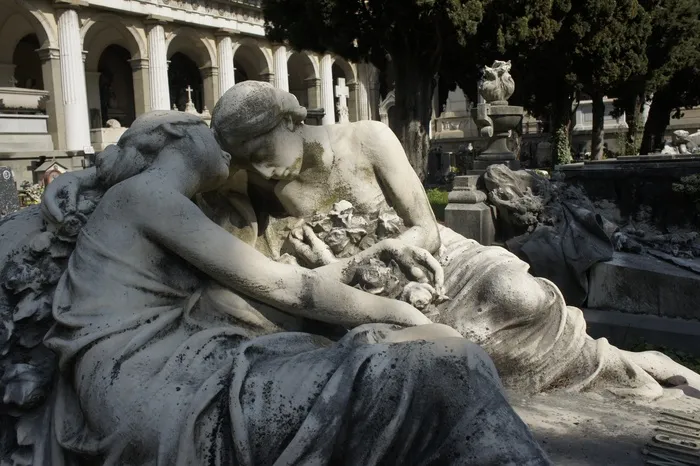 Staglieno，公墓，热那亚，墓碑，死亡，人的