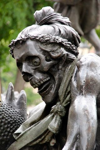 骨架，纪念碑，无花果，雕像，雕塑，金属，艺术