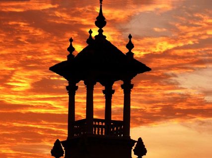 国家宫殿，帕劳国家公园，宫殿，Abendstimmung