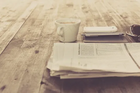 报纸，风格，趋势，新城市，咖啡，智能手机
