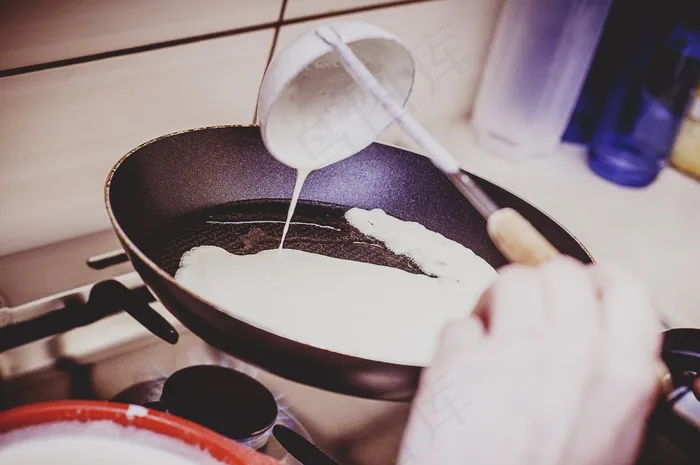 烹饪，面糊，油炸，煎锅，厨房，准备