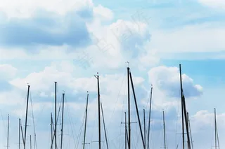 云团，天空，蓝色，云团形式，白色，明亮，对象