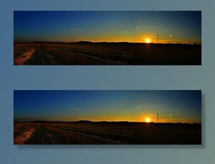 风景，全景，日落