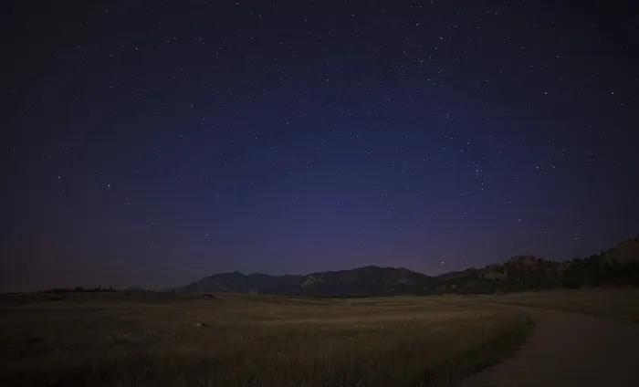 星星，天空，繁星点点，夜，自然，风景，蓝色