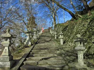 龟冈，日本，神社，步骤，自然，外，石头