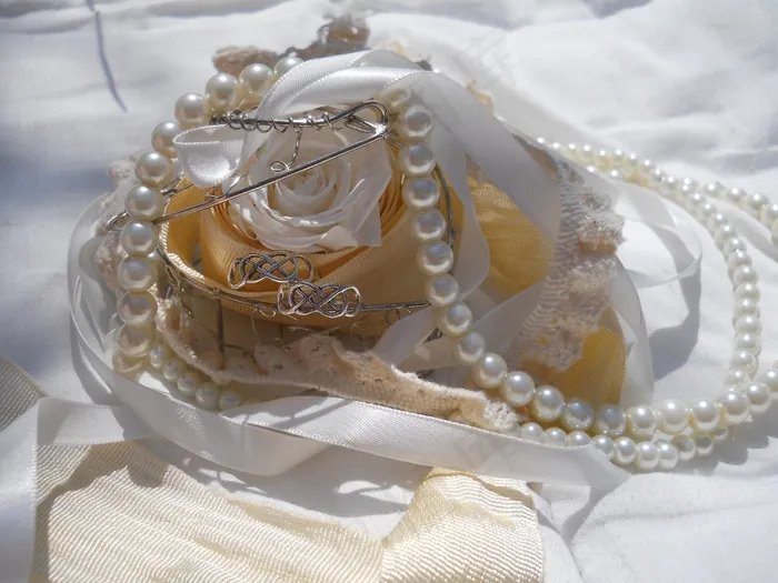 婚礼，心，戒指，无限，粉红色，羽毛，缎