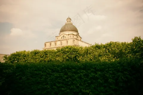 建筑,树,历史遗迹,天空,风景,慕尼黑的灌木丛