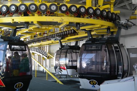 吊船，缆车，Fimbabahn，重定向，黄色