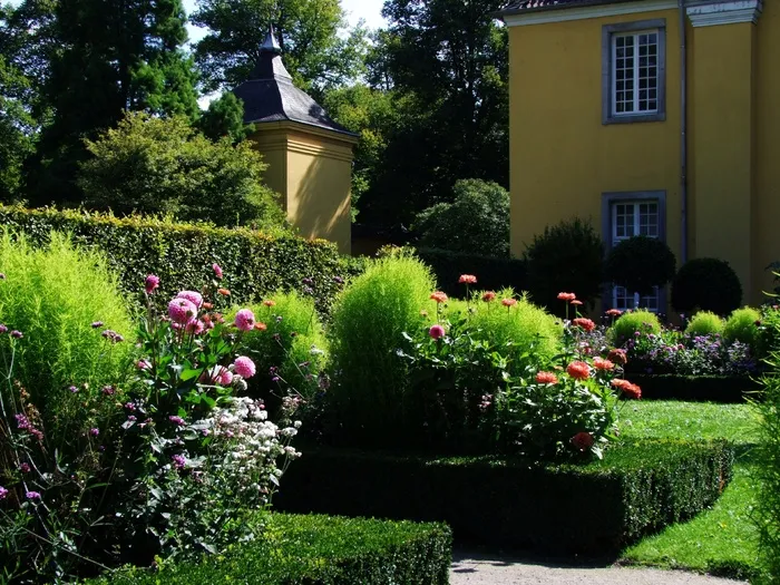 鲜花，橘园，城堡Benrath，城堡