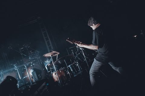 敌对，乐队，摇滚，吉他，显示，音乐，光，艺术家