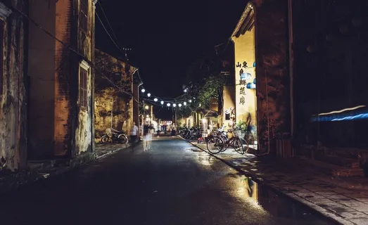 道路,村,夜,平静,安静,老,黑暗,亚洲 道路,村,夜,平静,安静,老,黑暗,亚洲