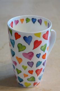 杯，咖啡杯，多彩，颜色，Herzchen