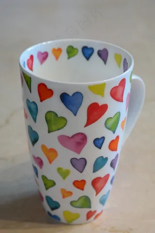 杯，咖啡杯，多彩，颜色，Herzchen