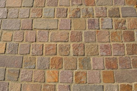 铺路石，砖，墙，老，岁，纹理，块