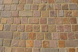 铺路石，砖，墙，老，岁，纹理，块