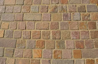 铺路石，砖，墙，老，岁，纹理，块